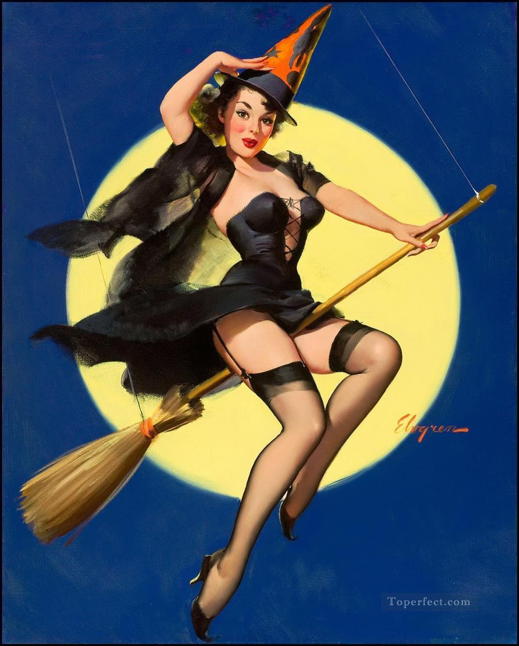 h ridinghigh 1958 pin up Oil Paintings